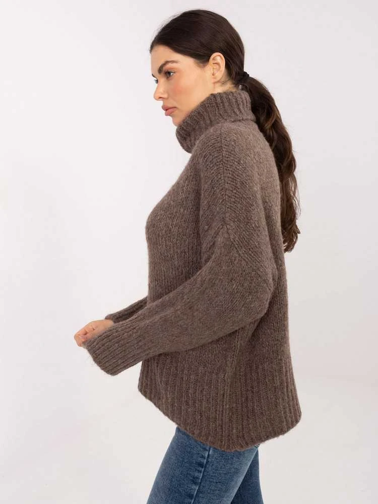 Factory Price Sweter-CH-SW-72989.68-ciemny bezowy