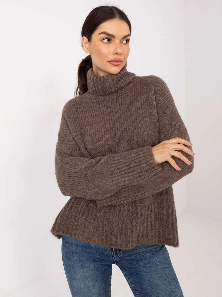 Factory Price Sweter-CH-SW-72989.68-ciemny bezowy