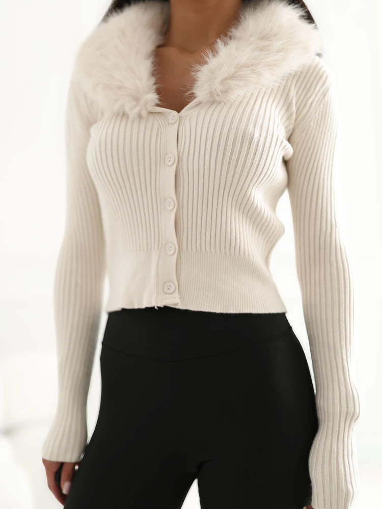 Factory Price Sweter-CS-SW-57951.03-jasny smėlio spalva
