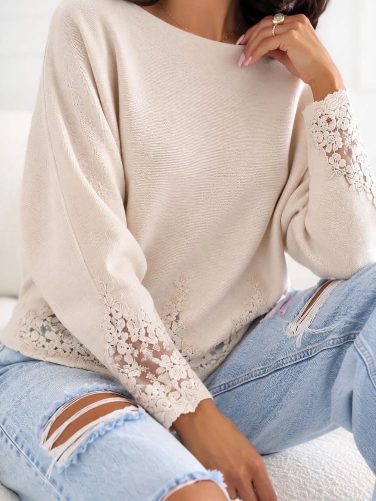 Factory Price Sweter-CS-SW-B0167.82-jasny smėlio spalva