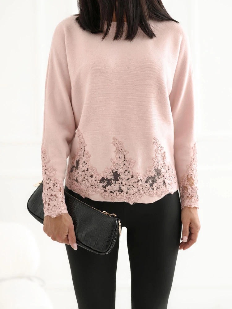 Factory Price Sweter-CS-SW-B0167.82-jasny rožinė
