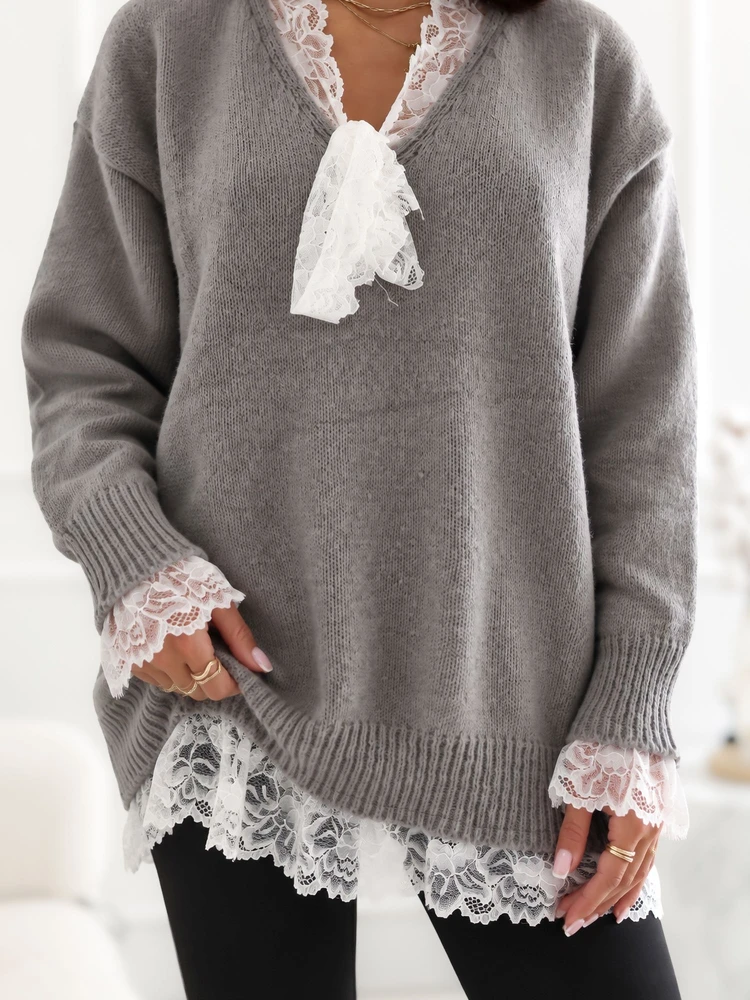 Factory Price Sweter-CS-SW-KK2130.10-pilka