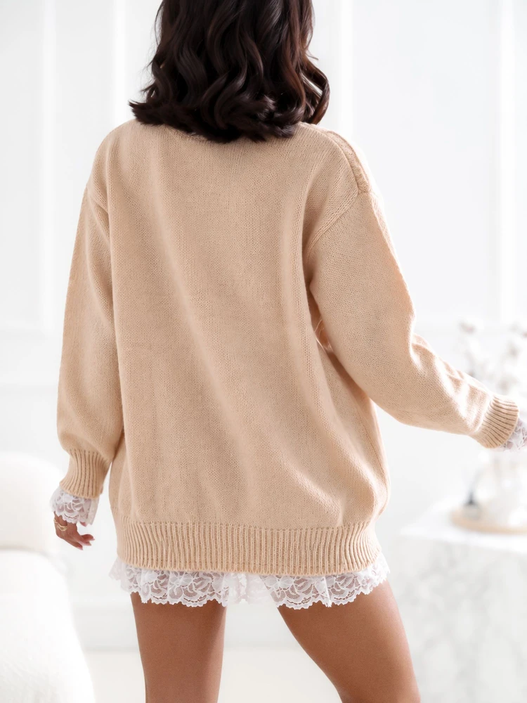 Factory Price Sweter-CS-SW-KK2130.10-smėlio spalva