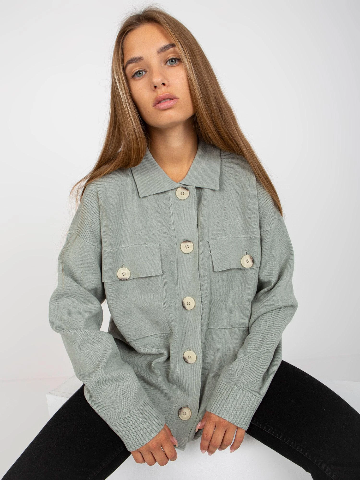 Factory Price Megztinis-D90039W90818A3-khaki