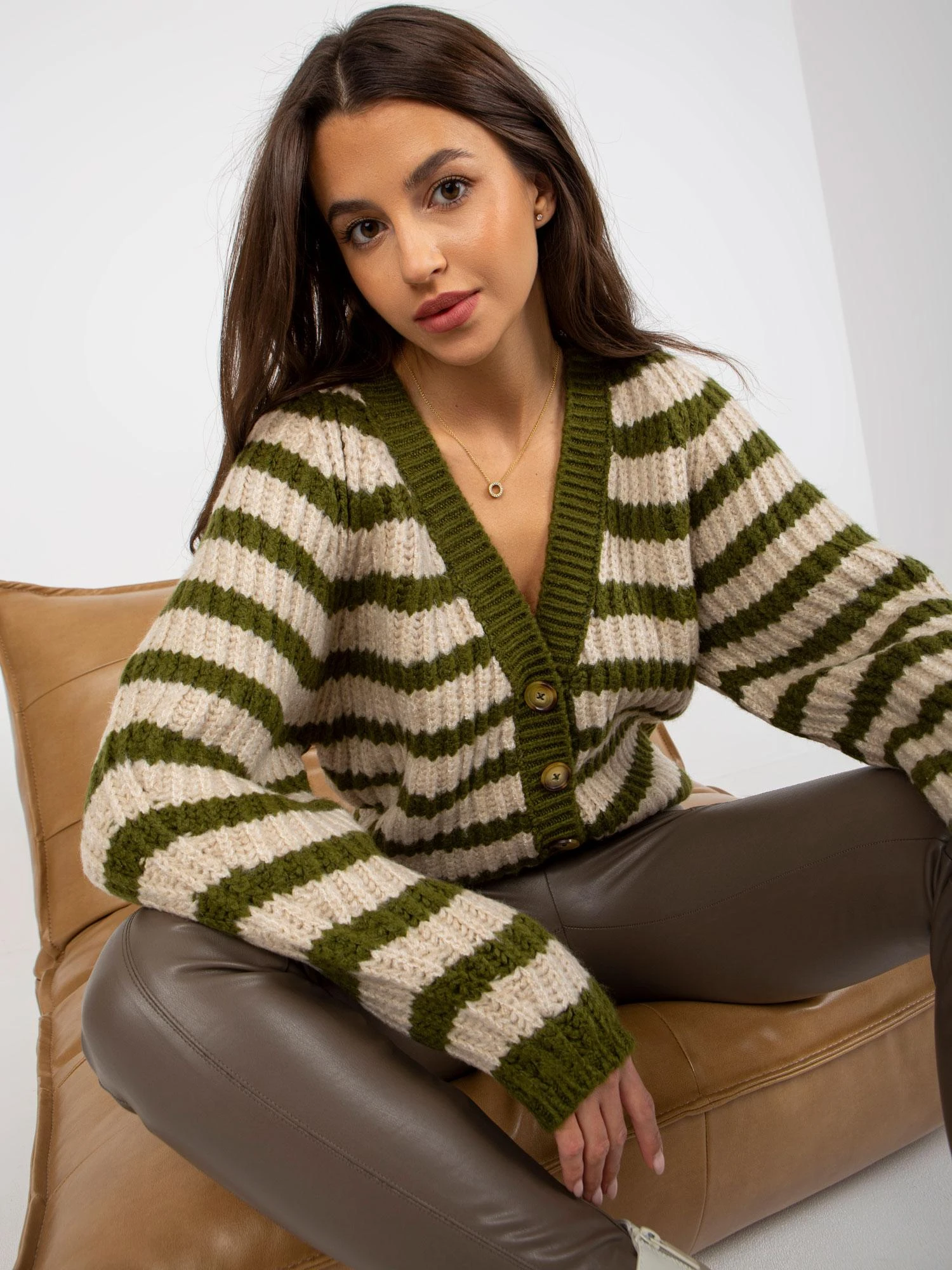 Factory Price Megztinis-EM-SW-5020-02.28P-khaki