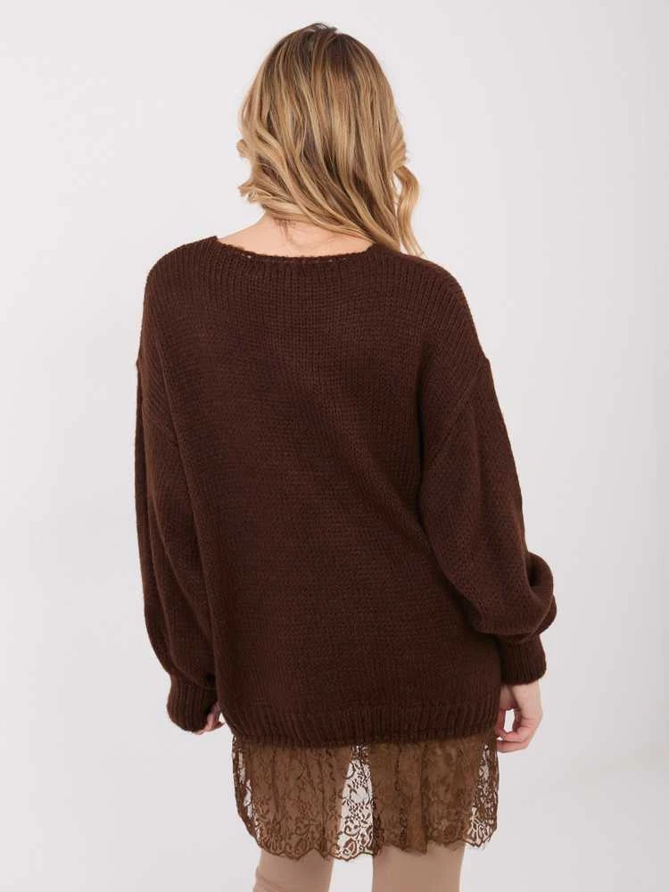 Factory Price Sweter-IN-SW-33681.05P-ciemny ruda
