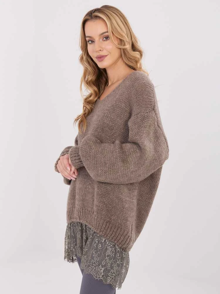 Factory Price Sweter-IN-SW-33681.05P-ciemny bezowy