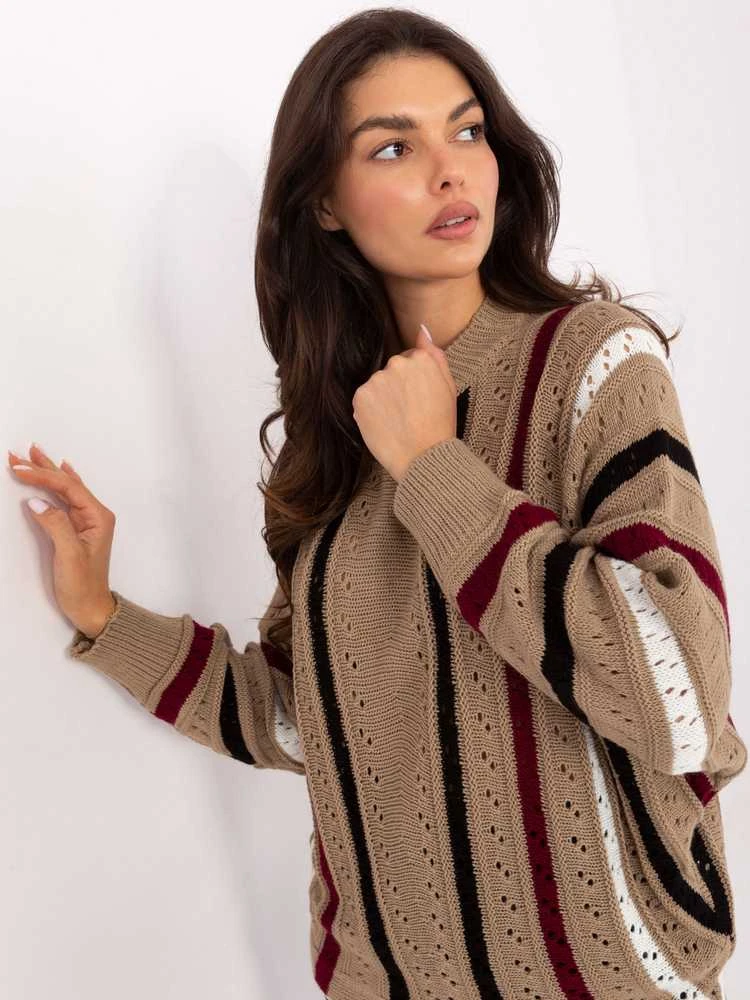 Factory Price Sweter-IT-SW-93115.13-smėlio spalva