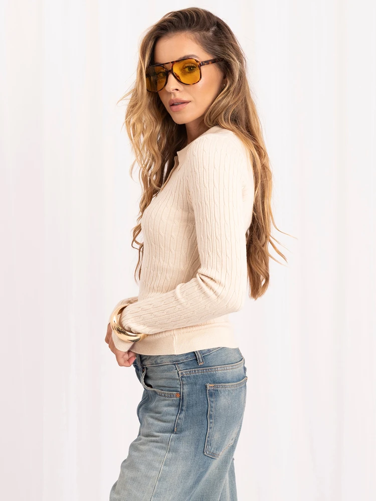 Factory Price Sweter-PM-SW-DF61080.67-jasny smėlio spalva