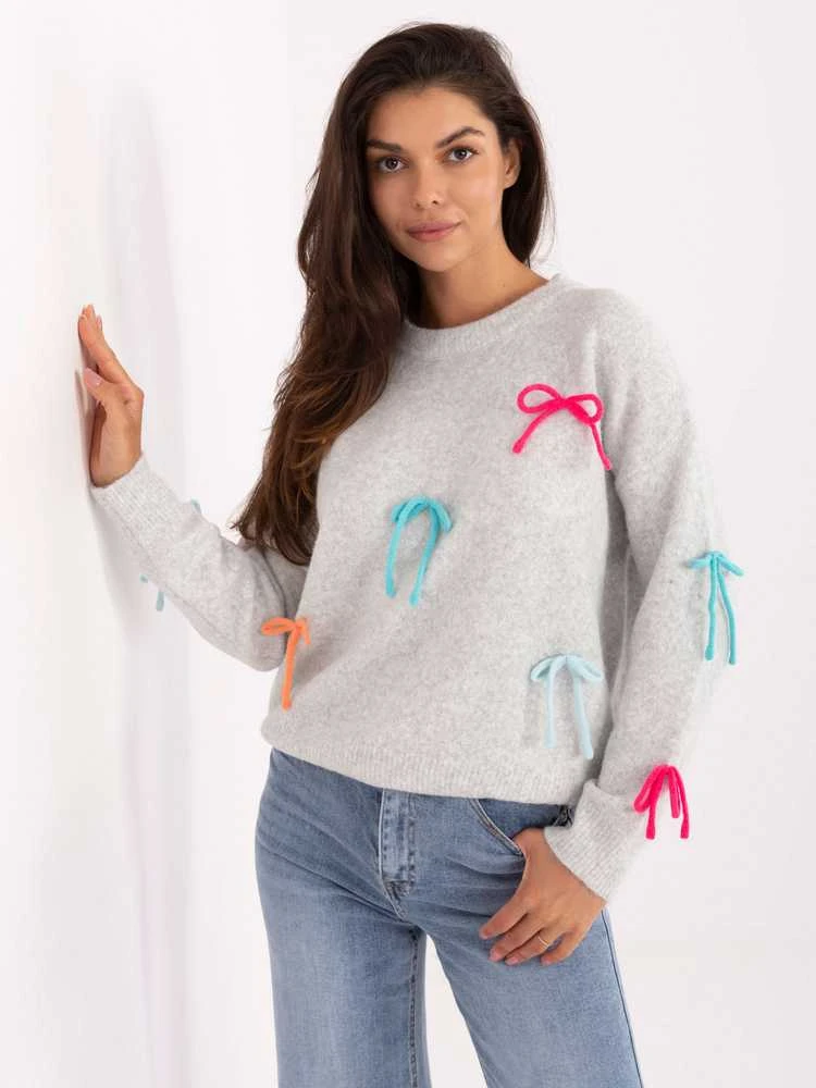 Factory Price Sweter-PM-SW-SC82.41-jasny pilka