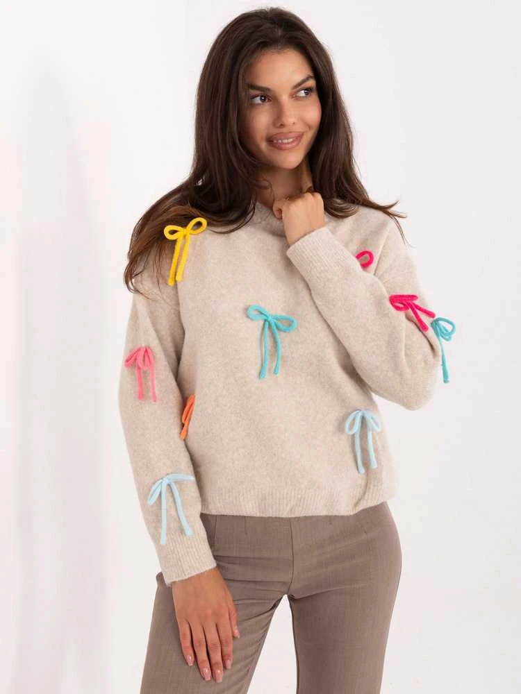 Factory Price Sweter-PM-SW-SC82.41-jasny smėlio spalva