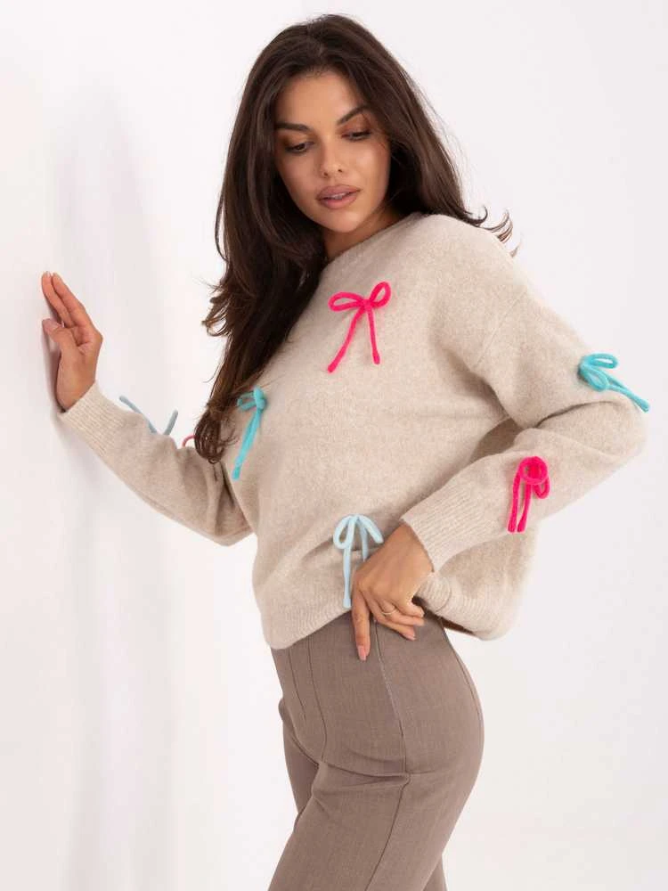 Factory Price Sweter-PM-SW-SC82.41-jasny smėlio spalva