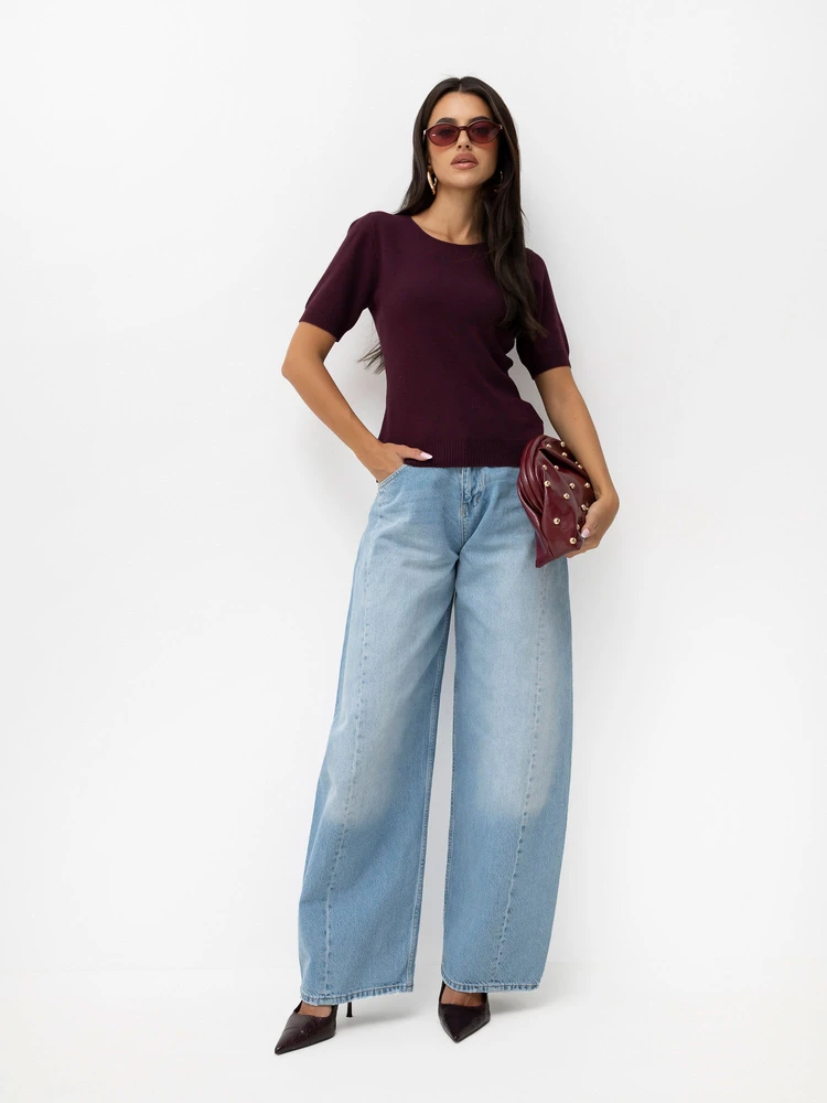 Factory Price Sweter-PM-SW-SF260.21-ciemny violetinė