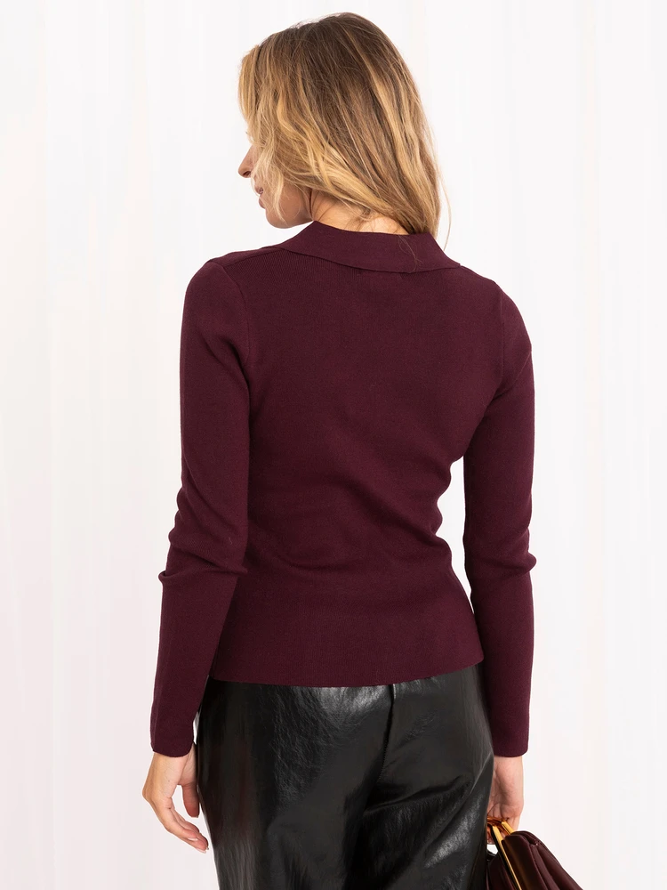 Factory Price Sweter-PM-SW-SF502.29-ciemny violetinė
