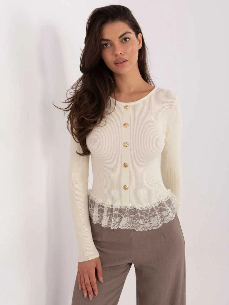 Factory Price Sweter-PM-SW-YIS1027.85-jasny smėlio spalva