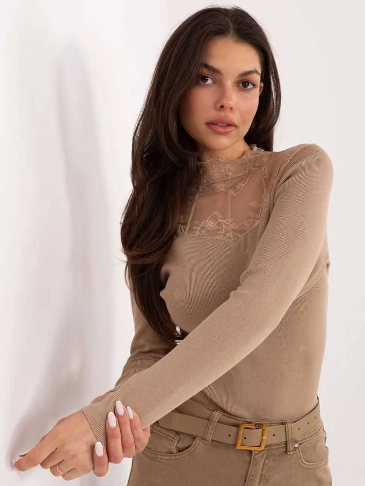 Factory Price Sweter-PM-SW-YIS1078.81-smėlio spalva