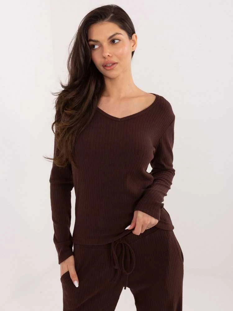 Factory Price Sweter-SM-SW-A1568.79-ciemny ruda
