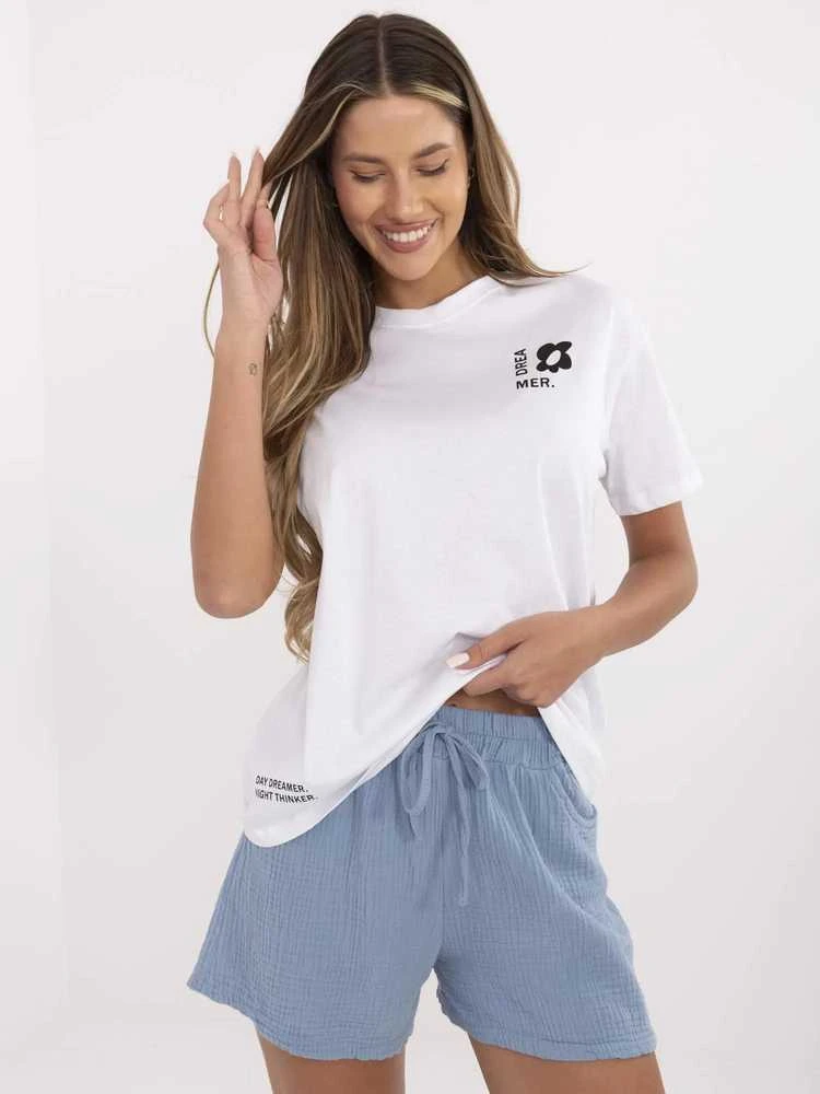 Fresh Made T-shirt-D12022AC02705A-balta ir-mėlyna