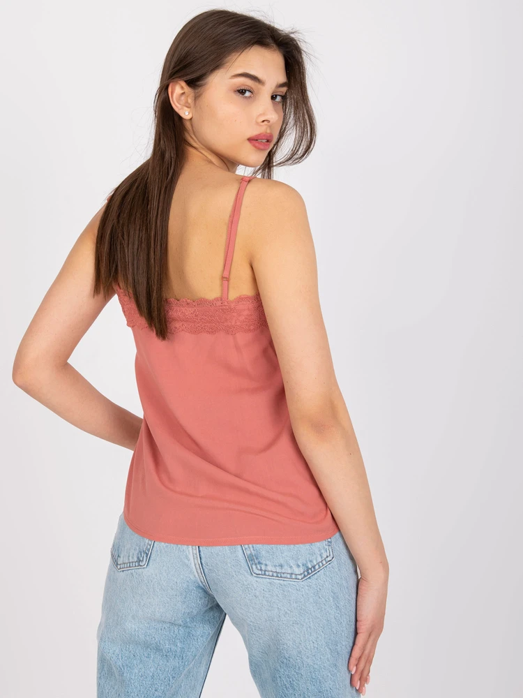 Fresh Made Top-D73761M11059A3-ciemny rožinė