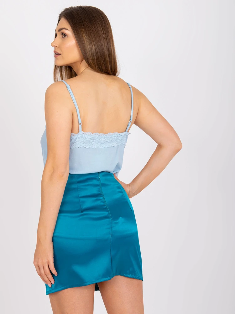 Fresh Made Top-D73761M11059A3-šviesiai mėlyna