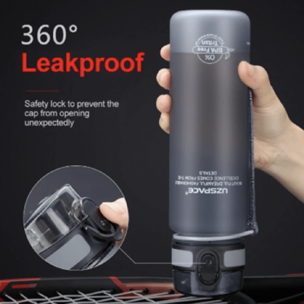 Gertuvė UZSPACE TRITAN 500 ml, plastikas be BPA - 3026-Juodas