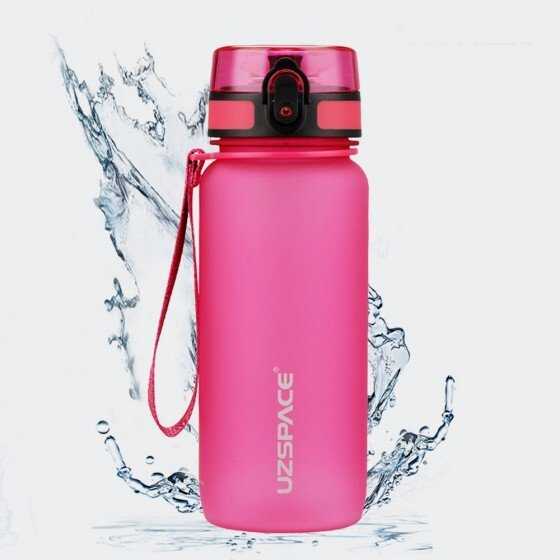 Gertuvė UZSPACE TRITAN 650 ml, plastikas be BPA - 3037-Rožinis
