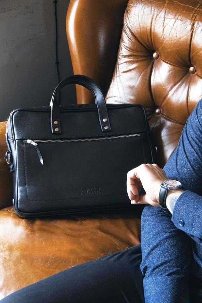 Gold Rankinė vyrams BAG SL05 NEWBRIDGE - Juoda
