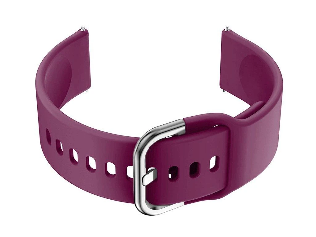Pacific Dirželis gumowy do smartwatch 18mm - fiolet/sidabrinė
