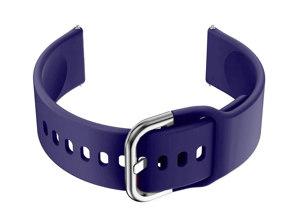 Pacific U01 smartwatch rubber strap - navy mėlynas/sidabrinis - 18mm