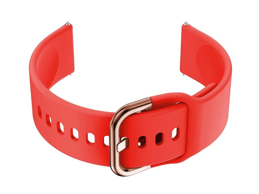 Pacific Dirželis gumowy do smartwatch 18mm - raudona/r.auksinis