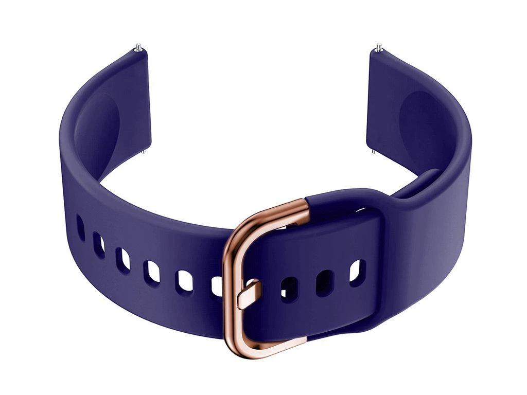Pacific Dirželis gumowy do smartwatch 18mm - tamsiai mėlyna/rosegold