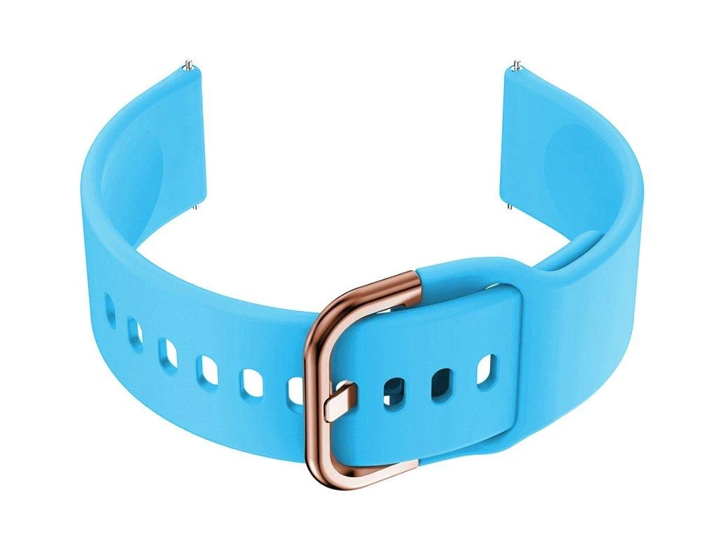 Pacific Dirželis gumowy do smartwatch 20mm - mėlyna/r.auksinis