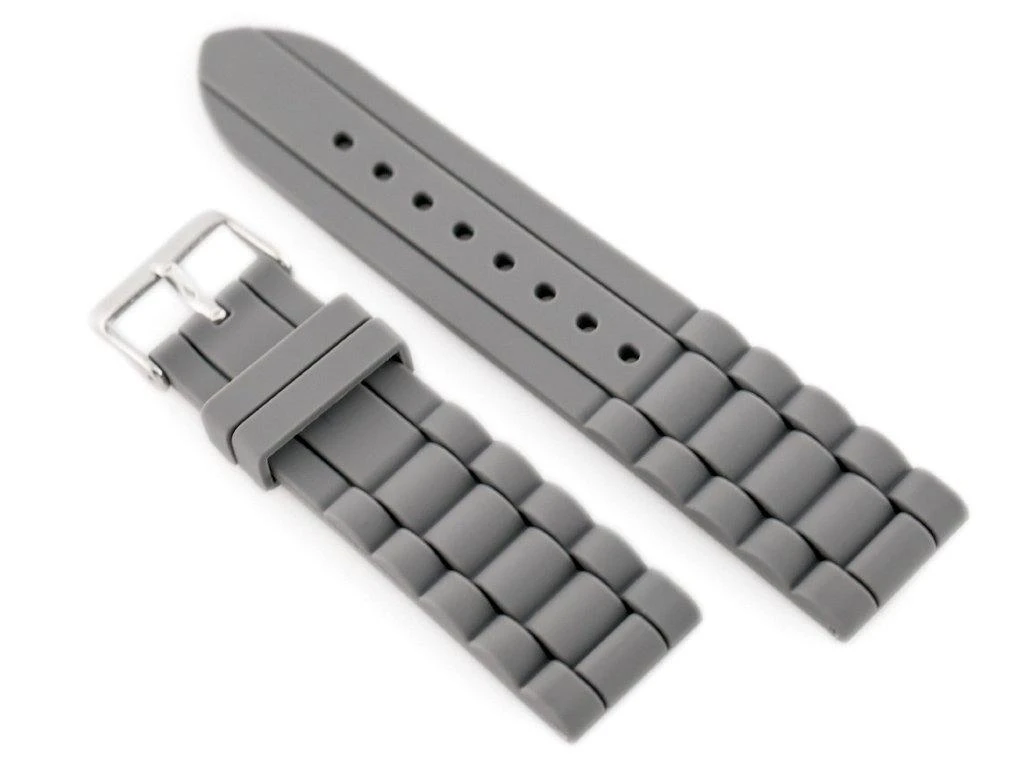 Inny Guminis laikrodžio dirželis 904T - gofruotas - 22mm