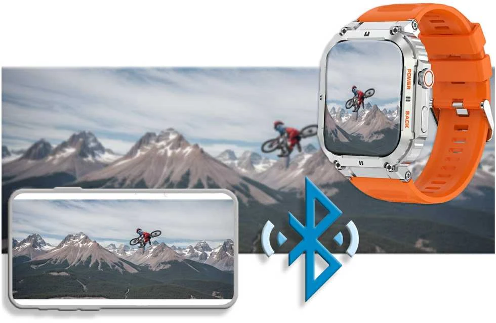 Išmanusis laikrodis Gravity GT6-4, Sidabro spalvos korpusas su juodos spalvos dirželiu