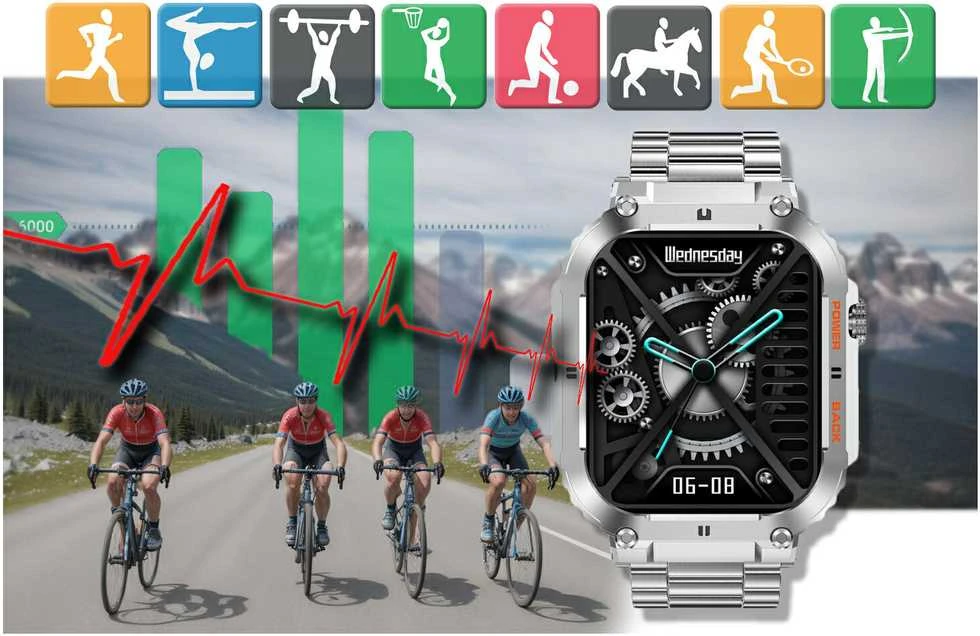Išmanusis laikrodis Gravity GT6-7, Sidabro spalvos