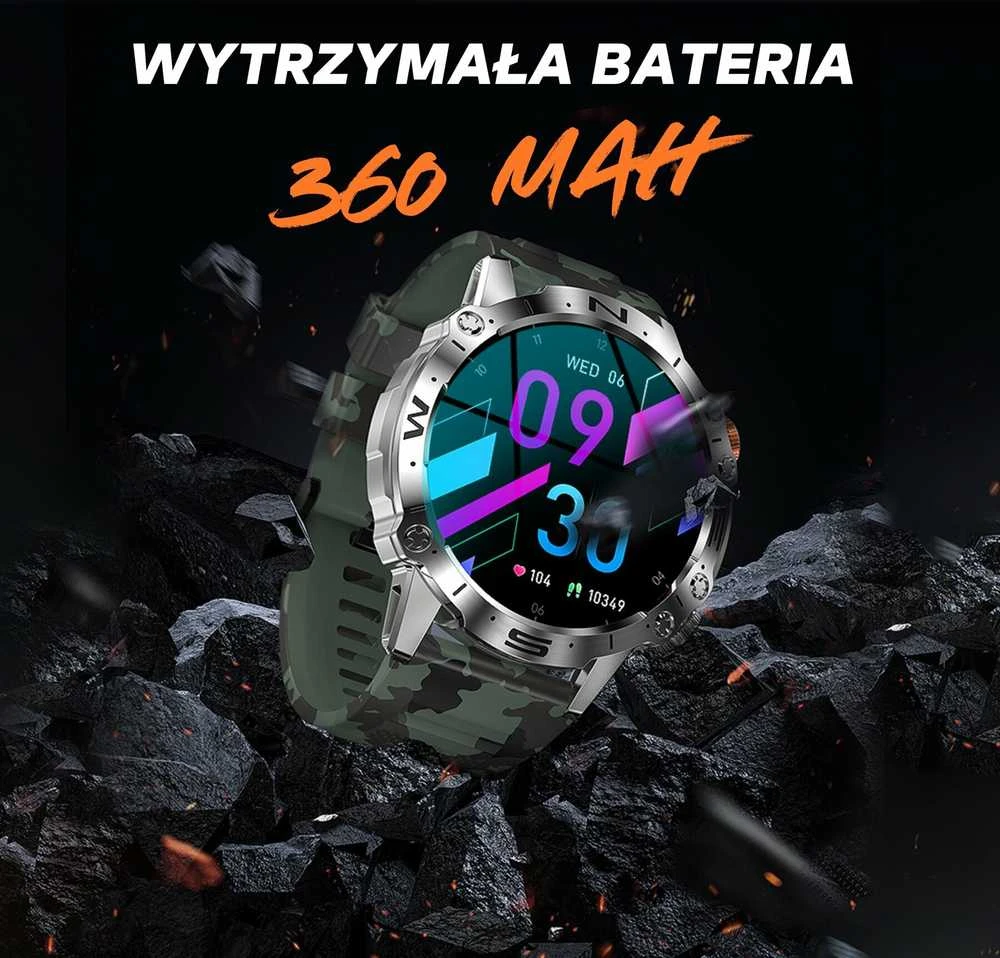 Išmanusis laikrodis MĘSKI GRAVITY GT20-2 - AMOLED, DODATKOWY PASEK (sg024b)