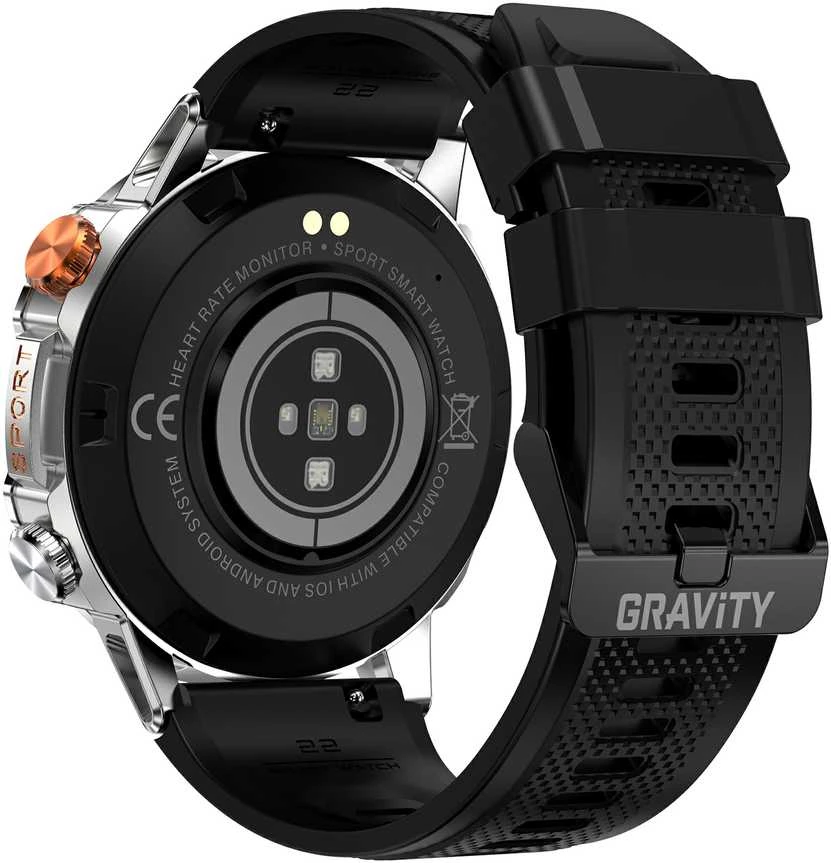 Išmanusis laikrodis MĘSKI GRAVITY GT20-2 - AMOLED, DODATKOWY PASEK (sg024b)