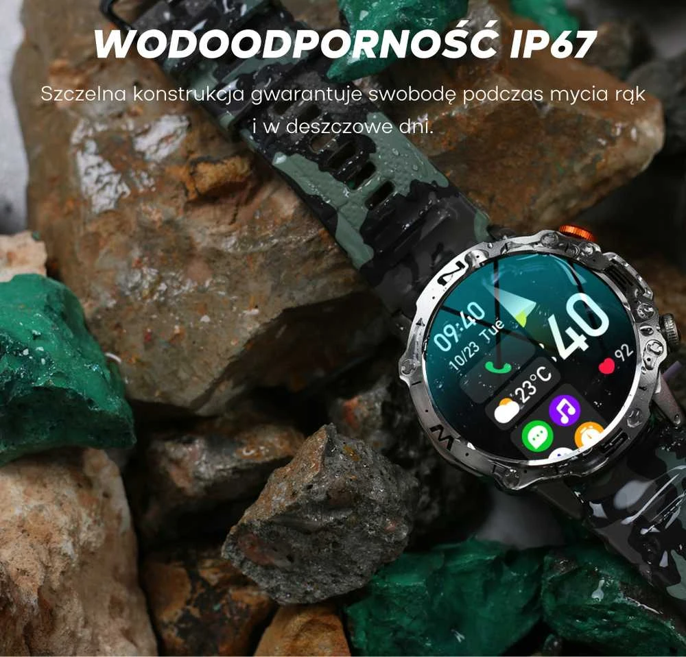Išmanusis laikrodis MĘSKI GRAVITY GT20-2 - AMOLED, DODATKOWY PASEK (sg024b)