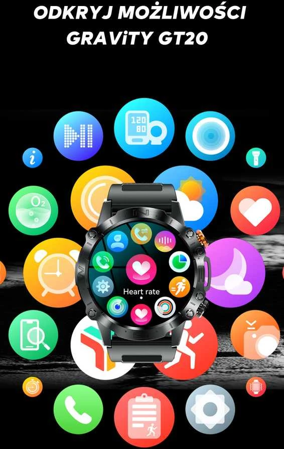GRAVITY GT20-5 MEN S Išmanusis laikrodis - AMOLED, ADDITIONAL BELT (sg024e)