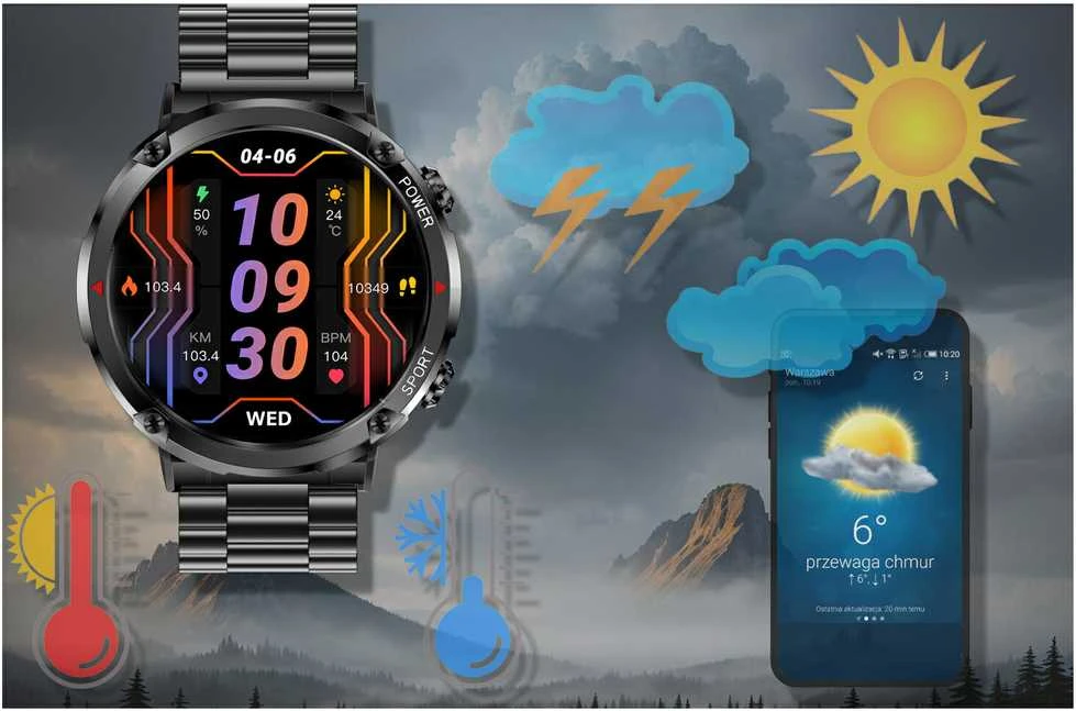 GRAVITY GT21-1 VYRIŠKAS Išmanusis laikrodis - BLUETOOTH CALL, PAPILDOMAS DIRŽAS (sg025a)