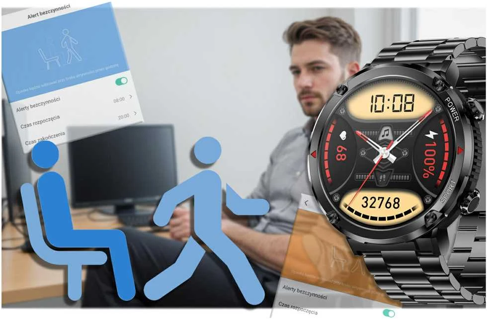 GRAVITY GT21-1 VYRIŠKAS Išmanusis laikrodis - BLUETOOTH CALL, PAPILDOMAS DIRŽAS (sg025a)