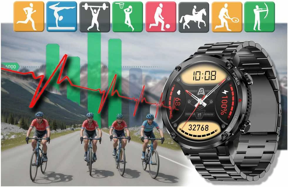 GRAVITY GT21-1 VYRIŠKAS Išmanusis laikrodis - BLUETOOTH CALL, PAPILDOMAS DIRŽAS (sg025a)