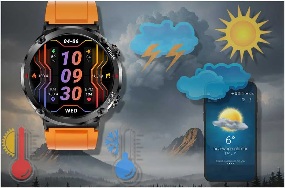 Išmanusis laikrodis MĘSKI GRAVITY GT21-2 - BLUETOOTH CALL, DODATKOWY PASEK (sg025b)