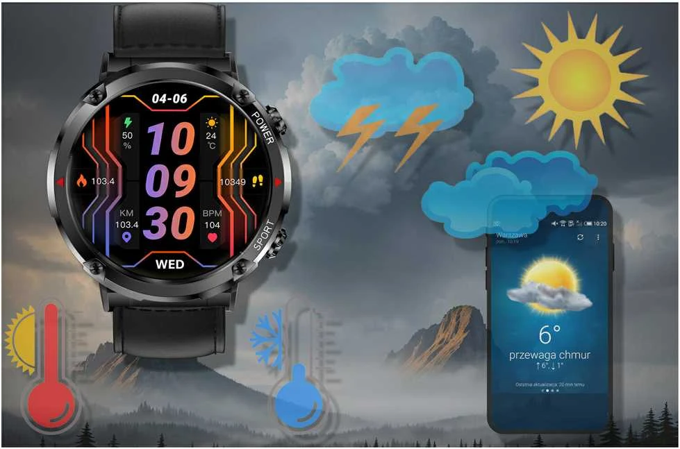 Išmanusis laikrodis MĘSKI GRAVITY GT21-3 - BLUETOOTH CALL, DODATKOWY PASEK (sg025c)