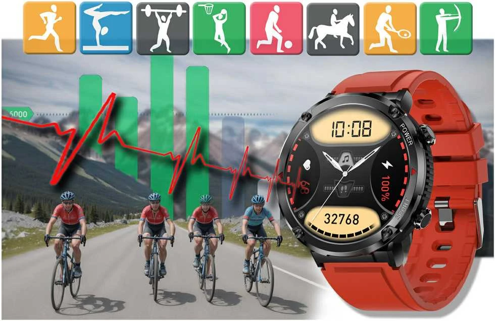 Išmanusis laikrodis MĘSKI GRAVITY GT21-6 - BLUETOOTH CALL, DODATKOWY PASEK (sg025f)