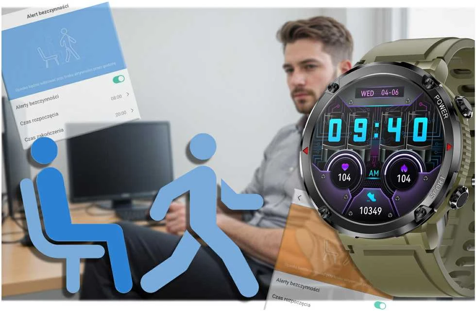 Išmanusis laikrodis MĘSKI GRAVITY GT21-7 - BLUETOOTH CALL, DODATKOWY PASEK (sg025g)