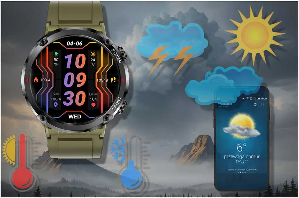 Išmanusis laikrodis MĘSKI GRAVITY GT21-7 - BLUETOOTH CALL, DODATKOWY PASEK (sg025g)