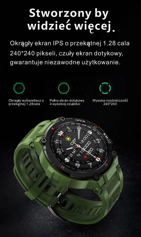 Išmanusis laikrodis Gravity GT7-5, Juodos spalvos korpusas su raudonos spalvos dirželiu