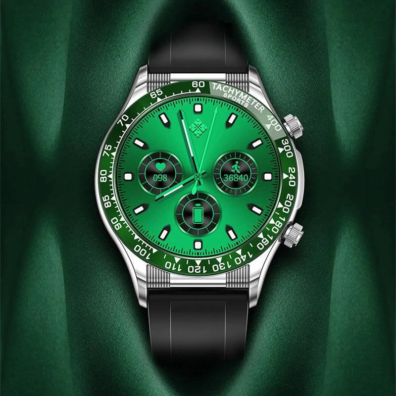 Išmanusis laikrodis Rubicon RNCE94, Sidabro spalvos korpusas su juodos spalvos dirželiu