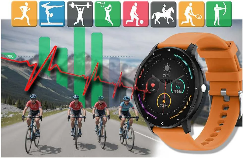 Išmanusis laikrodis UNISEX GRAVITY GT1-2 PRO - BLUETOOTH RYŠYS, PAPILDOMAS PRAŽAS (sg027b)
